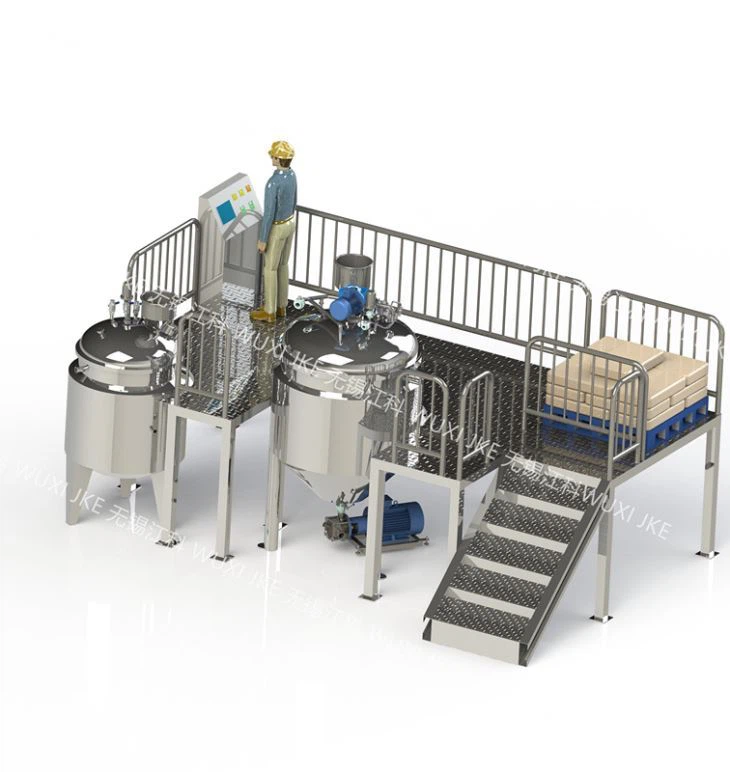 Industrial Stainless Steel Vacuum Mixing Tank Homogenizer Tank